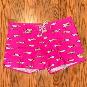 Billabong Pink Seagull Print Swim Shorts